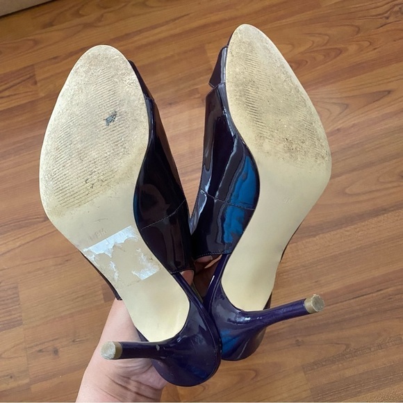 Guess By Marciano | Sling Back Peep Toe High Heels | Eggplant | Size: 8M - Picture 6 of 6